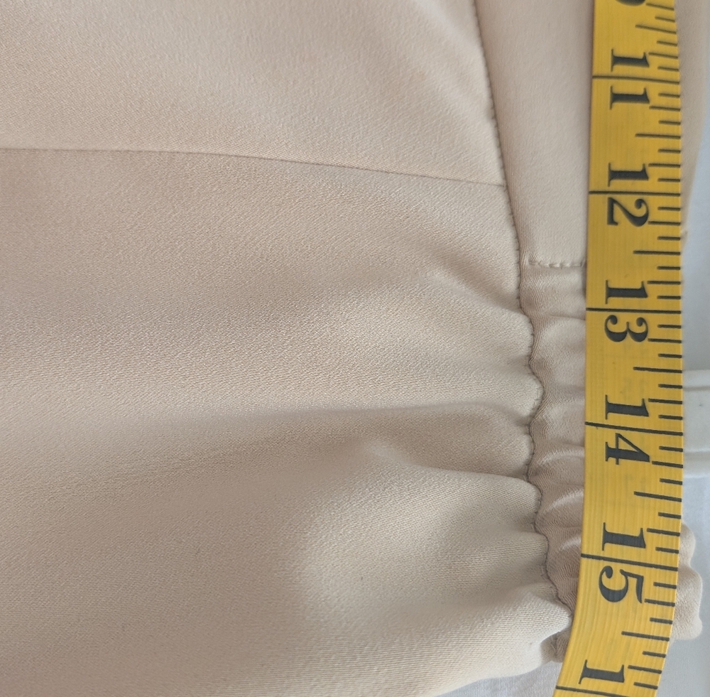 Ashro Cropped Drapy Lined Pull On Elastic Waist Pants Size 14 - Picture 5 of 10